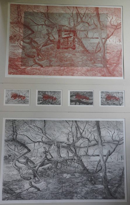 Eaux fortes, 140 x 180 cm